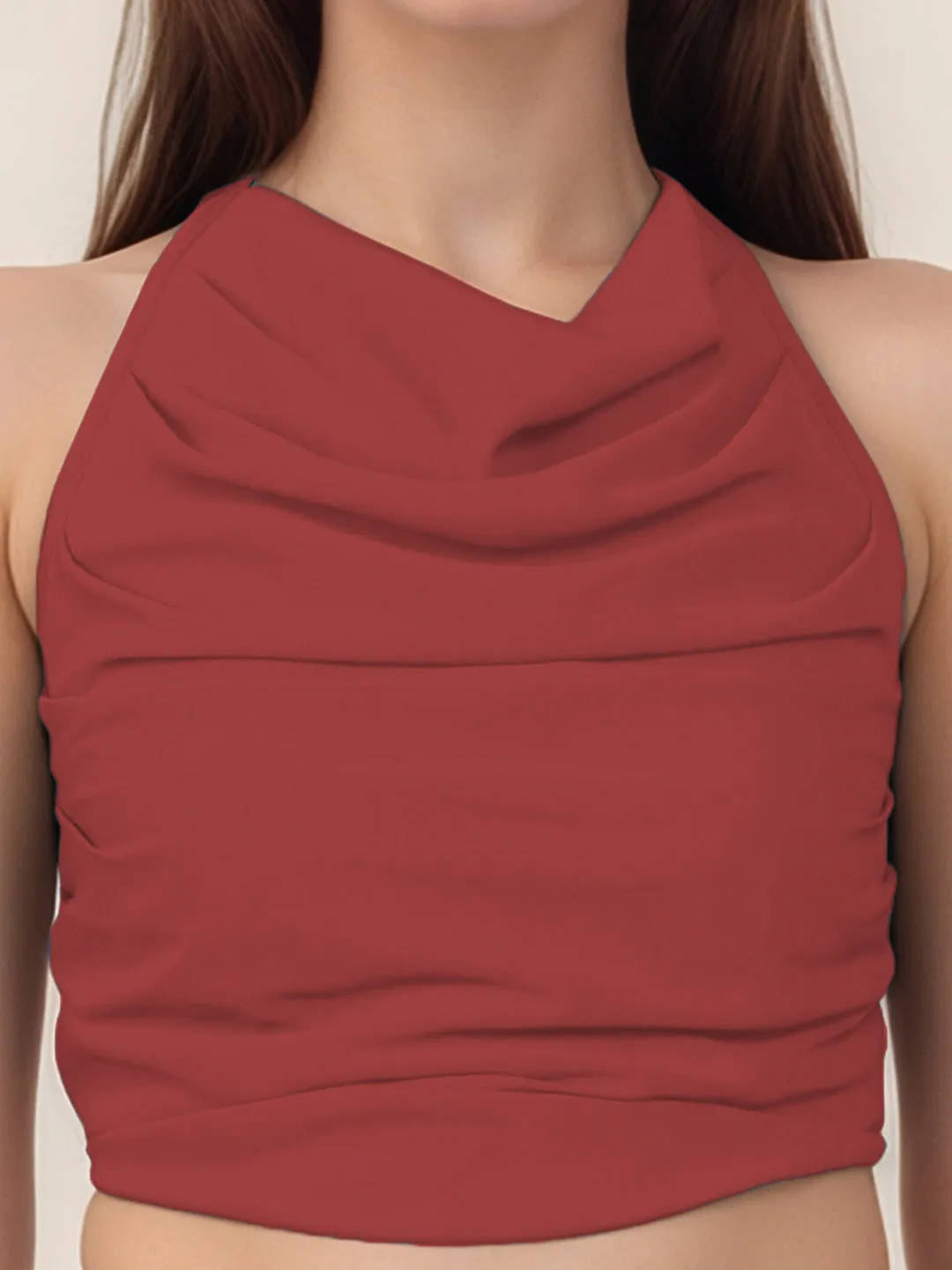 Solid Cowl Neck Top