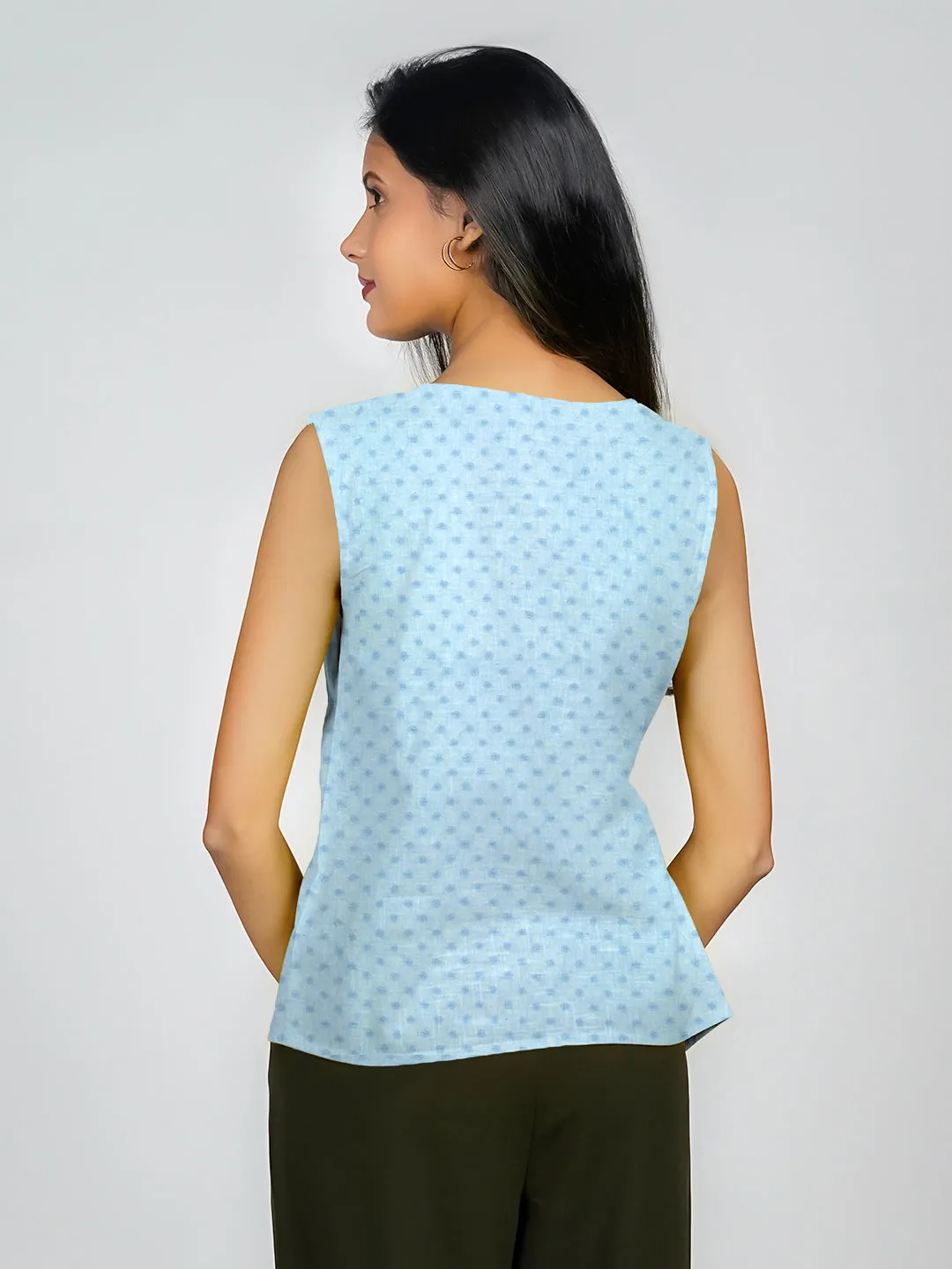 Solid Full-Sleeve Crop Top