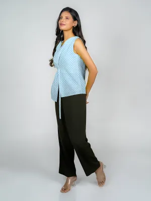 Solid Full-Sleeve Crop Top