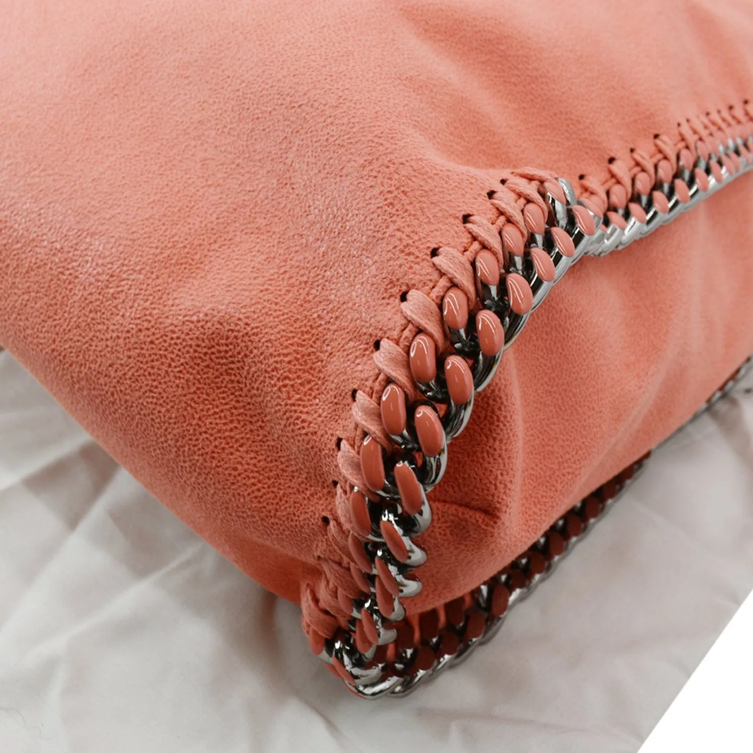 STELLA MCCARTNEY Falabella Large Faux Leather Chain Shoulder Bag Red