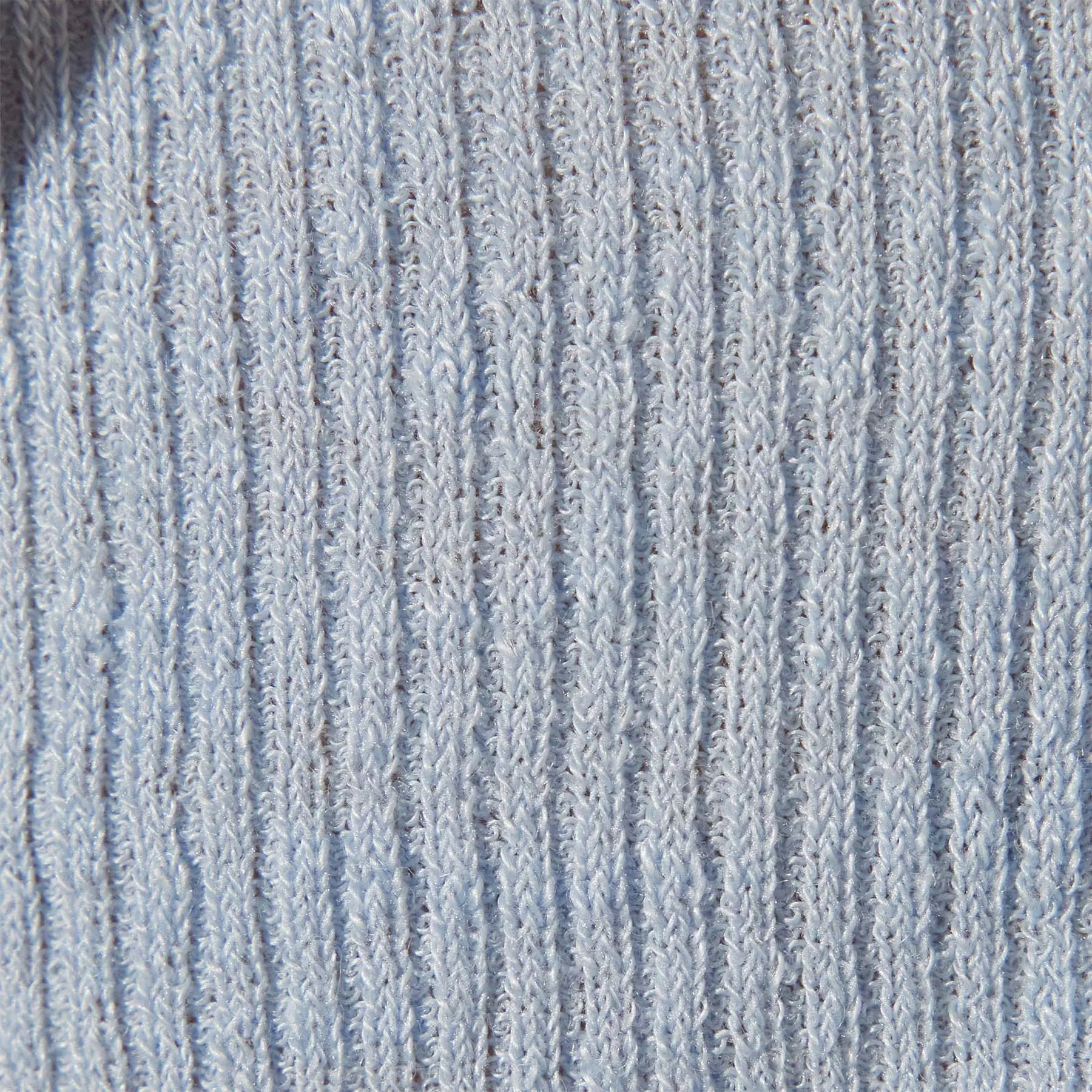 Stretch Linen Ribbed Cardigan - Bleached Blue
