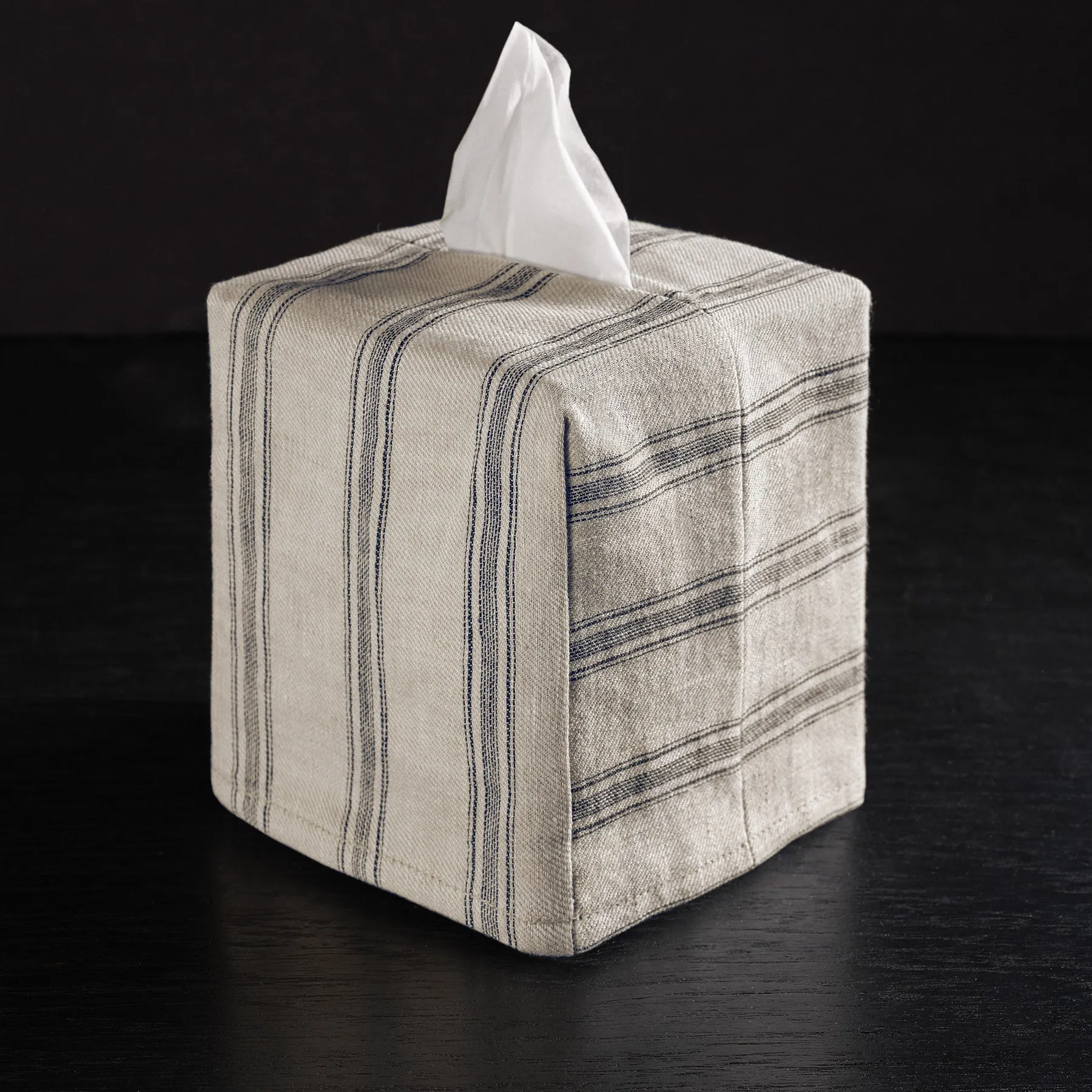 Stripe Tissue Box Cover - Natural Stripe