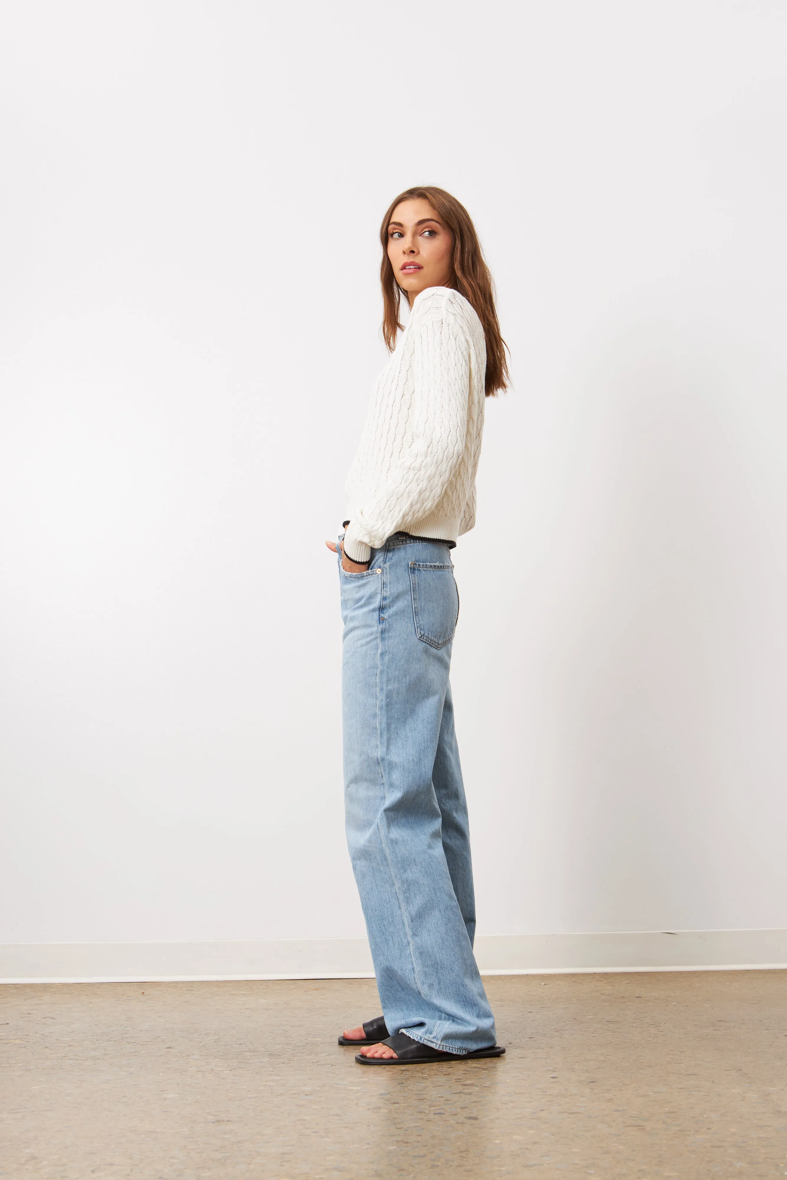 Tess Cable Knit | Linen