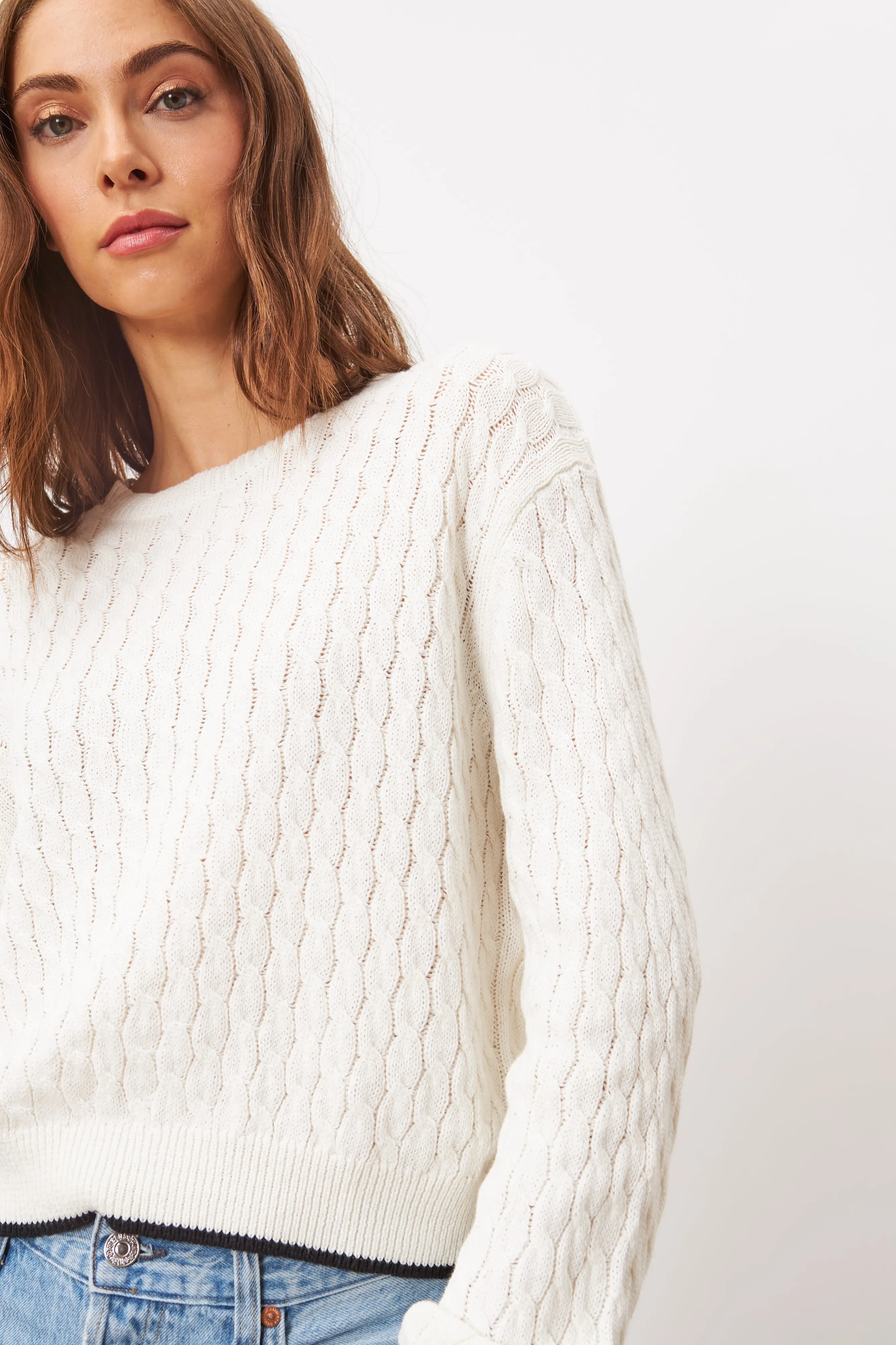 Tess Cable Knit | Linen