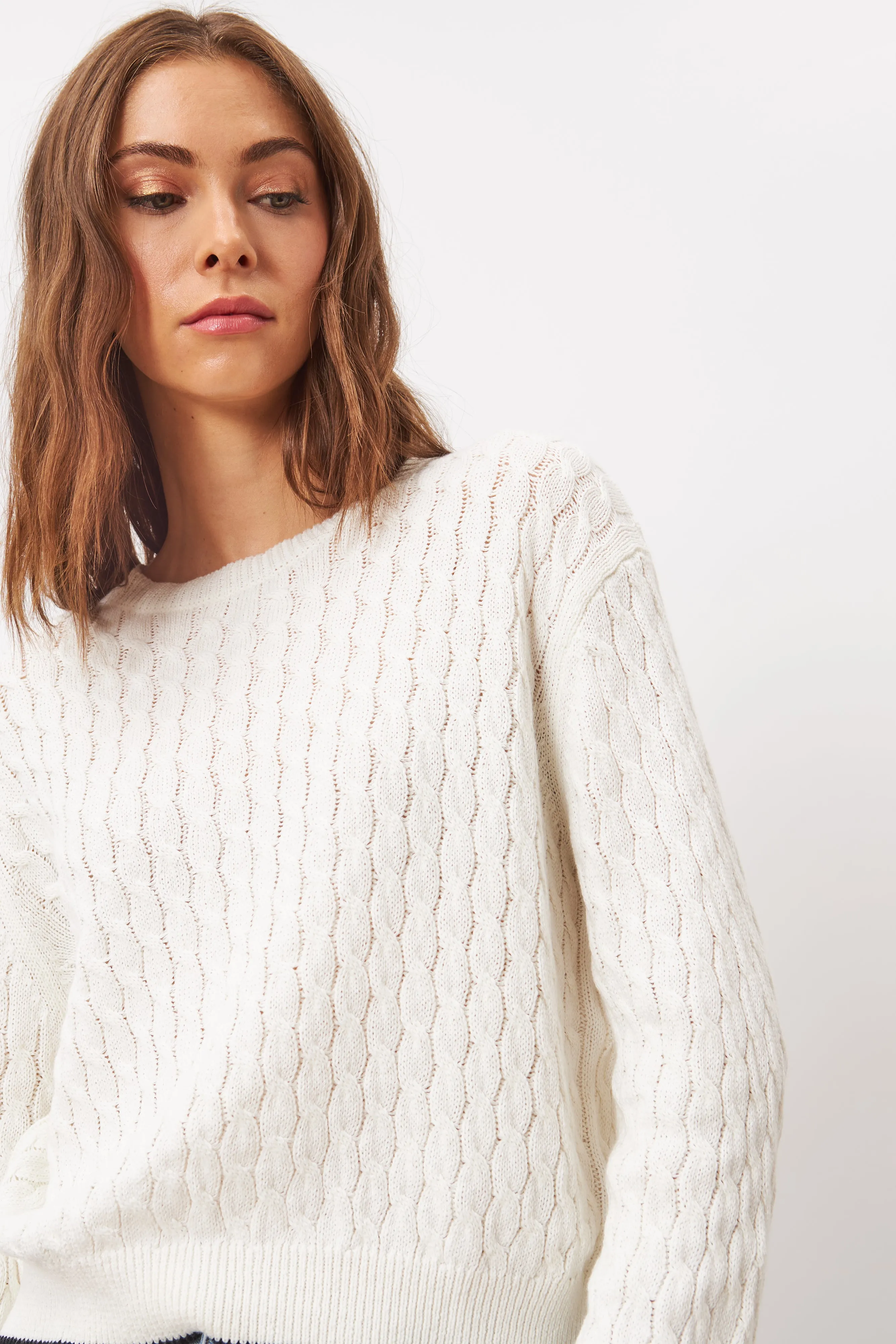 Tess Cable Knit | Linen