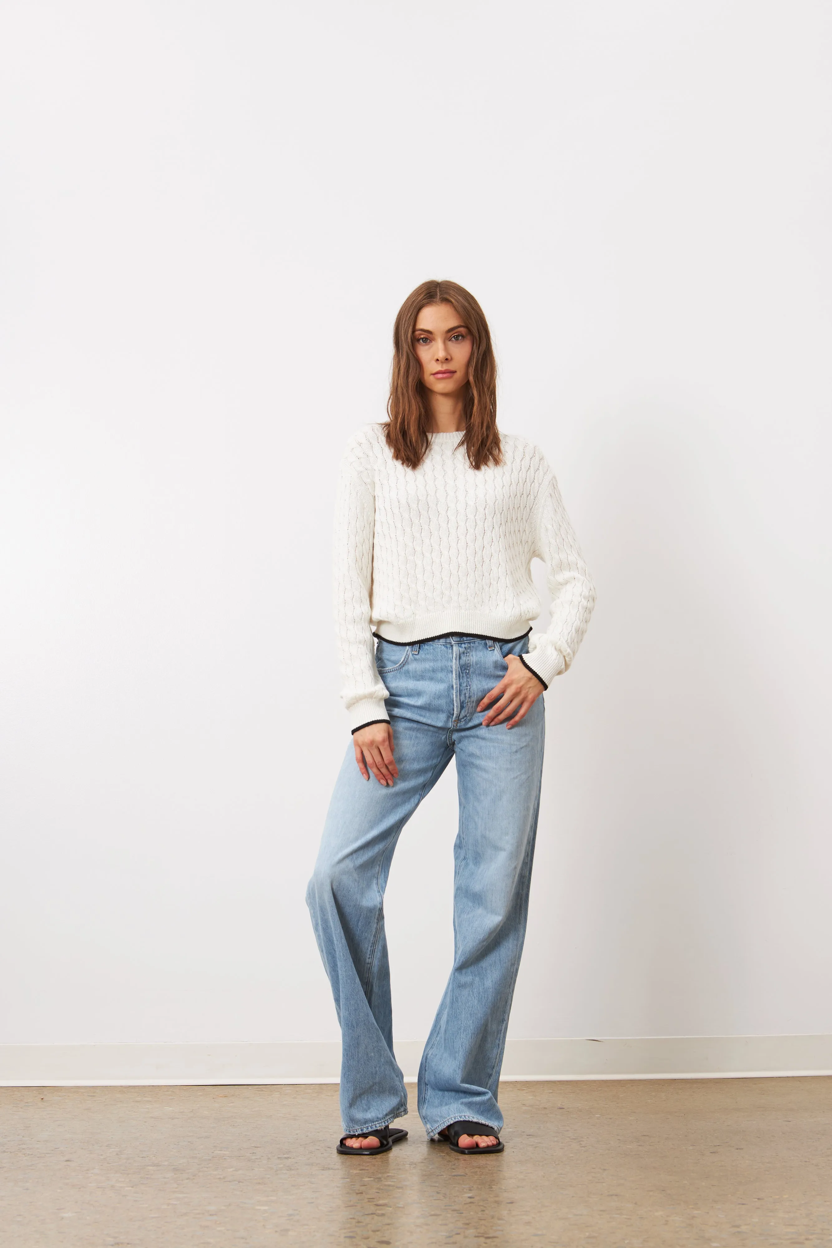 Tess Cable Knit | Linen