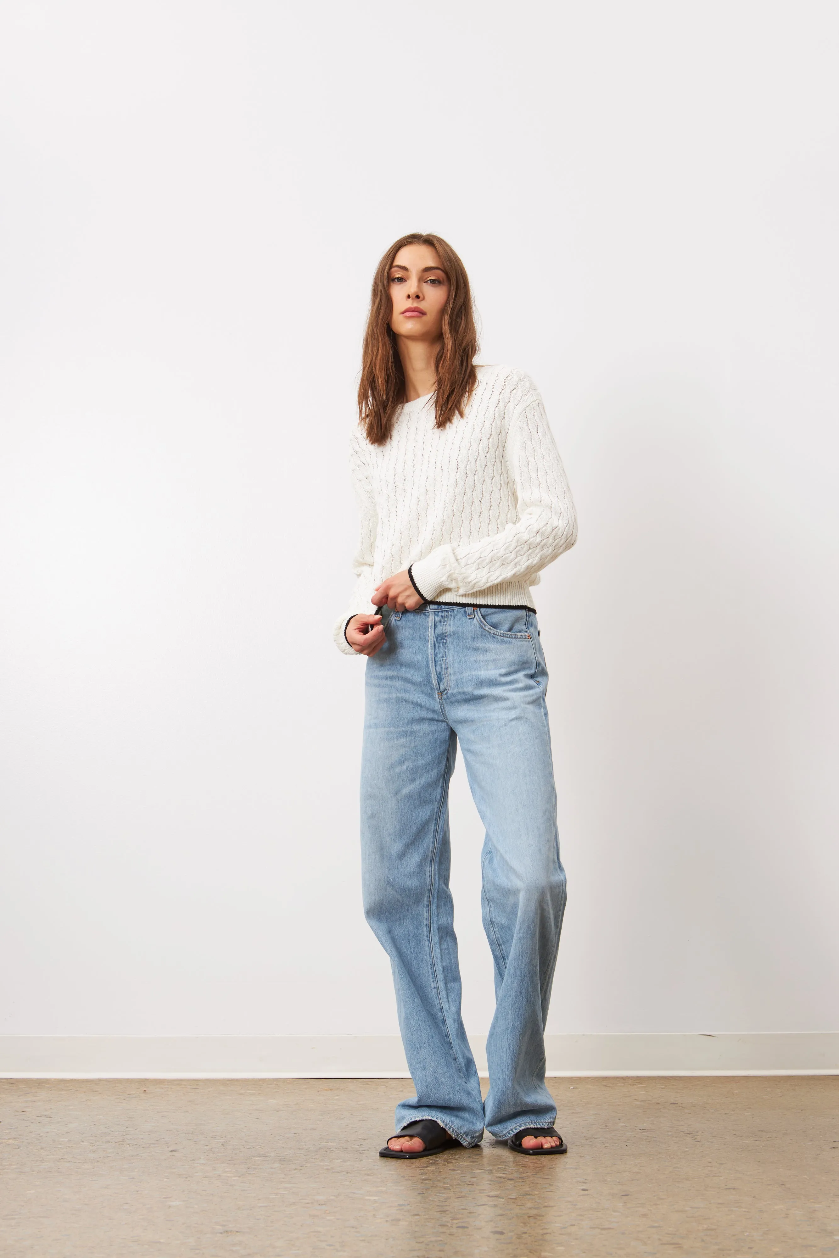 Tess Cable Knit | Linen
