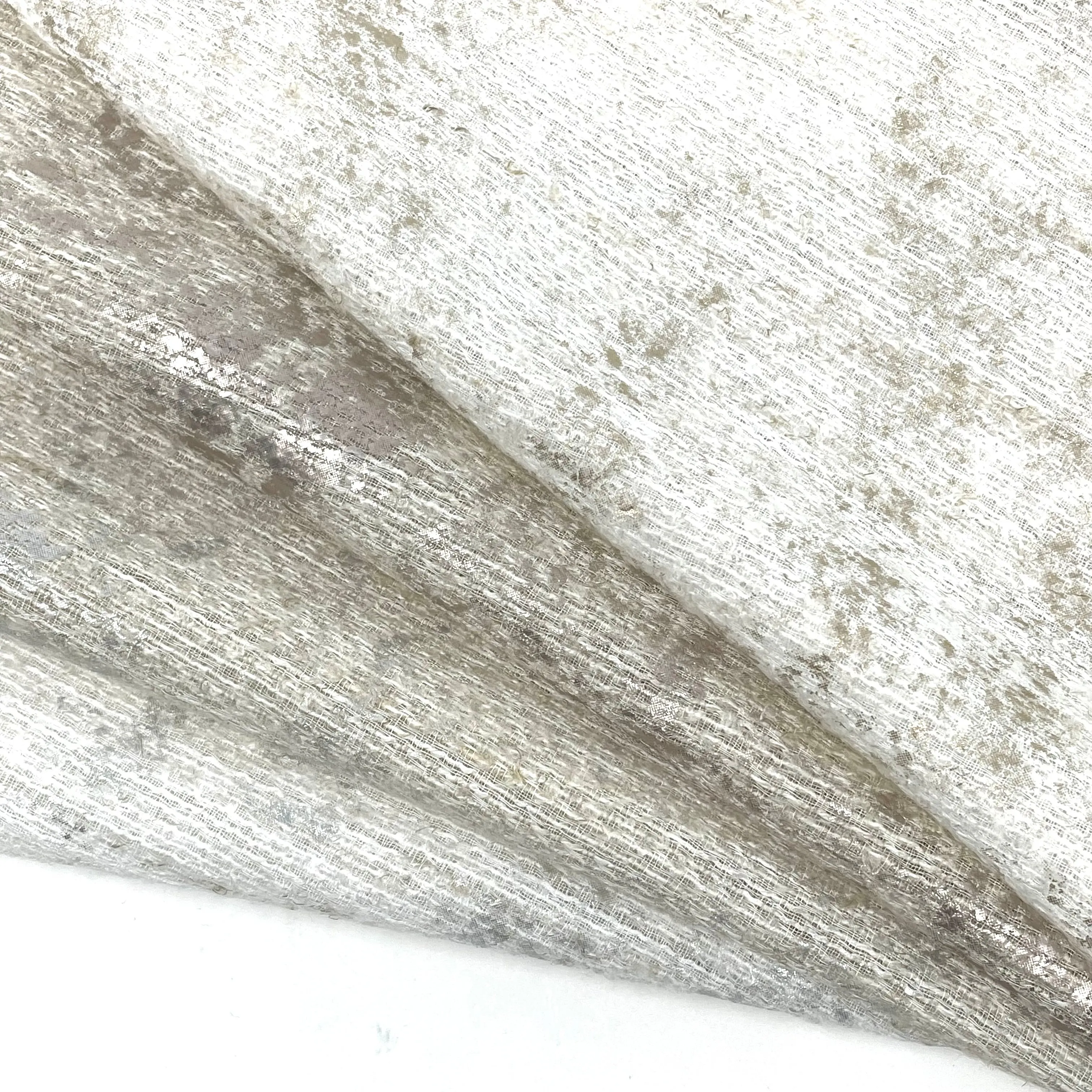 Textured Glitter Linen Blend Fabric By The Yard/CL1085