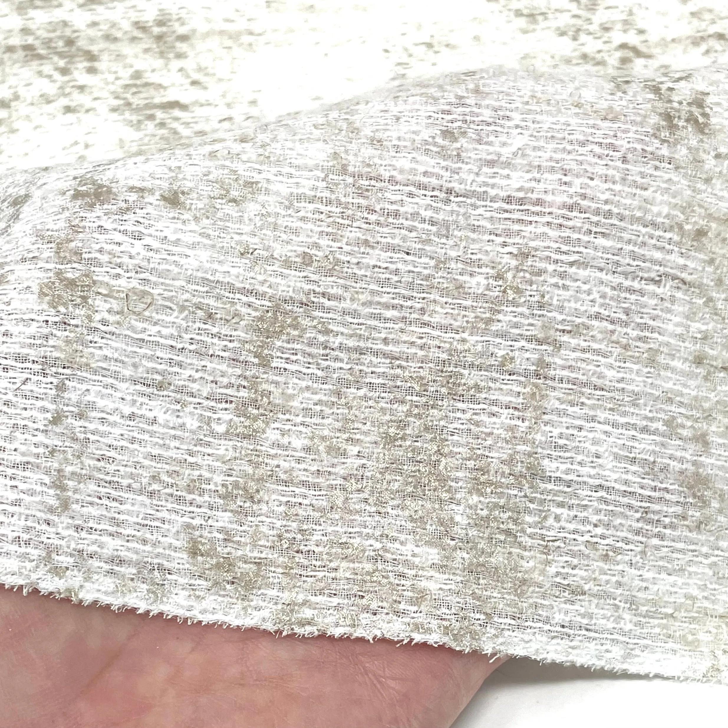Textured Glitter Linen Blend Fabric By The Yard/CL1085