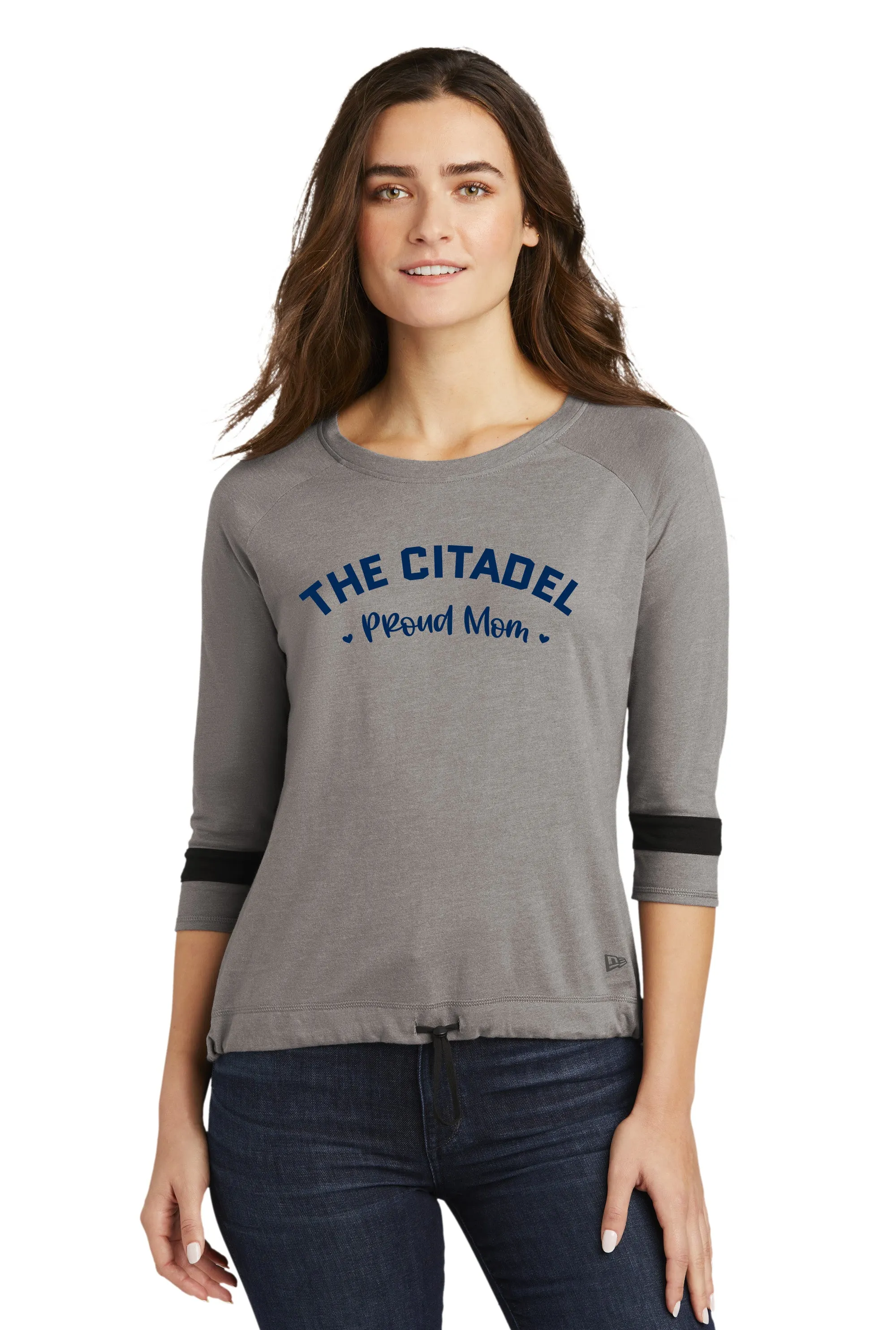 The Citadel Proud Mom New Era ® Ladies Tri-Blend 3/4-Sleeve Tee
