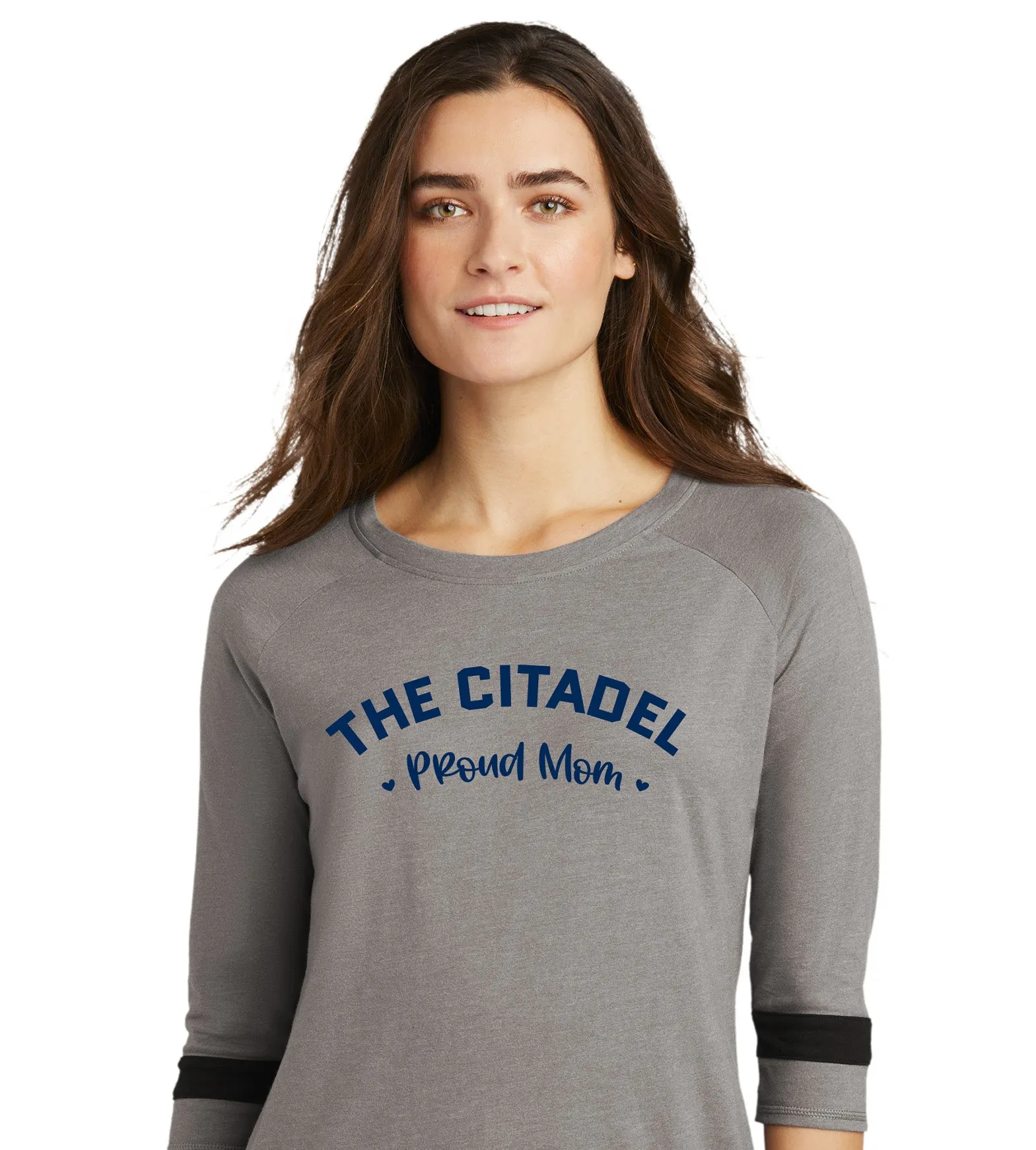 The Citadel Proud Mom New Era ® Ladies Tri-Blend 3/4-Sleeve Tee