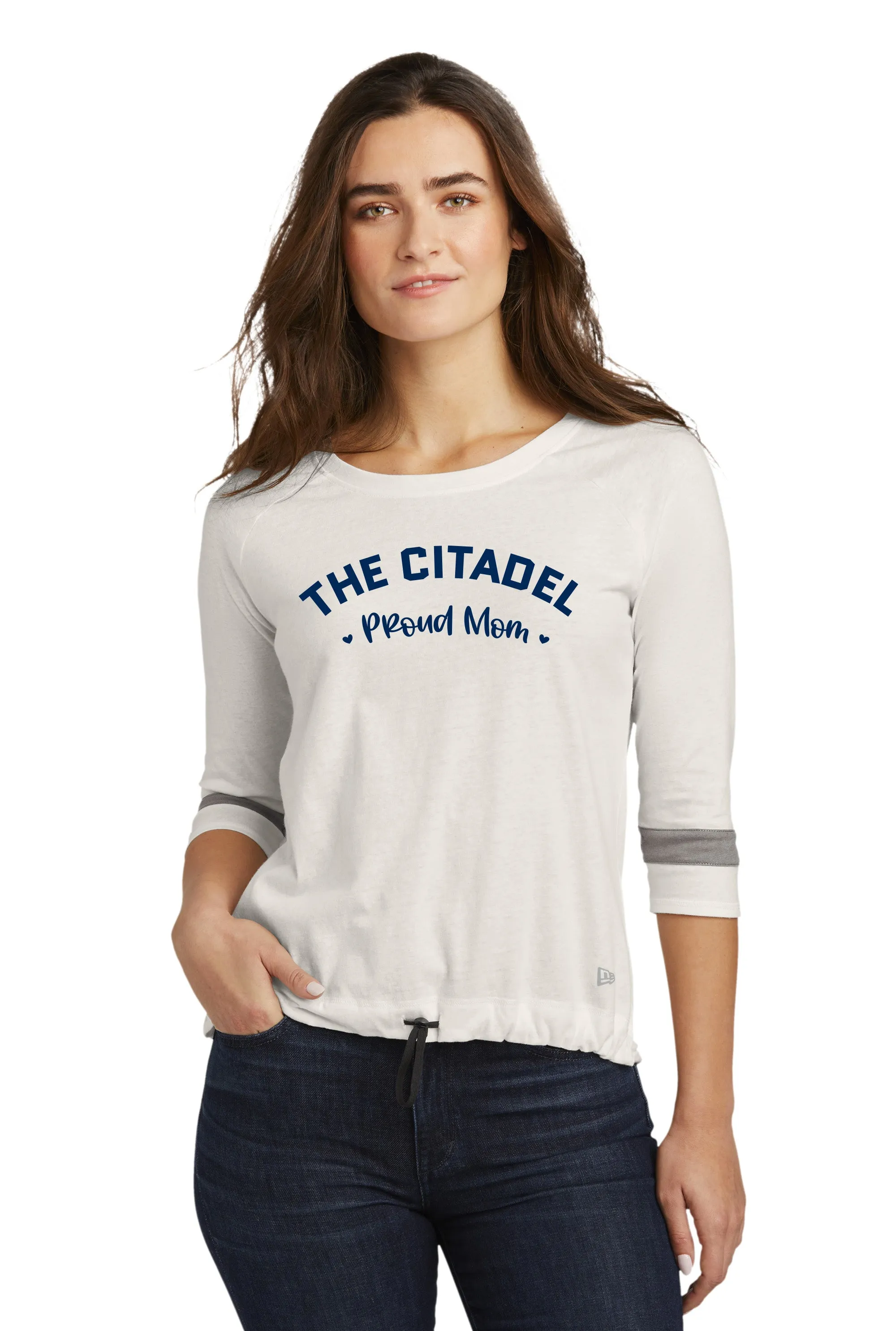 The Citadel Proud Mom New Era ® Ladies Tri-Blend 3/4-Sleeve Tee