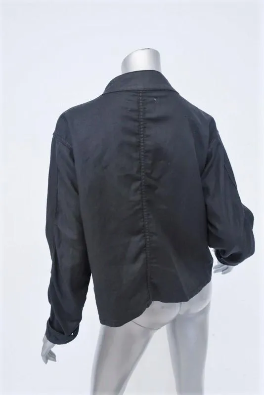 The Great The Brigade Jacket Charcoal Cotton Twill Size 0