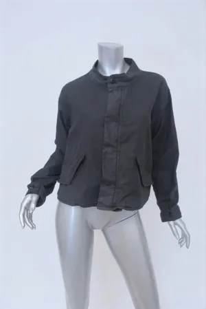The Great The Brigade Jacket Charcoal Cotton Twill Size 0