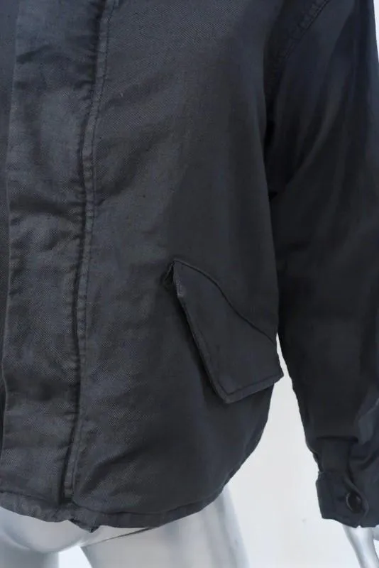 The Great The Brigade Jacket Charcoal Cotton Twill Size 0