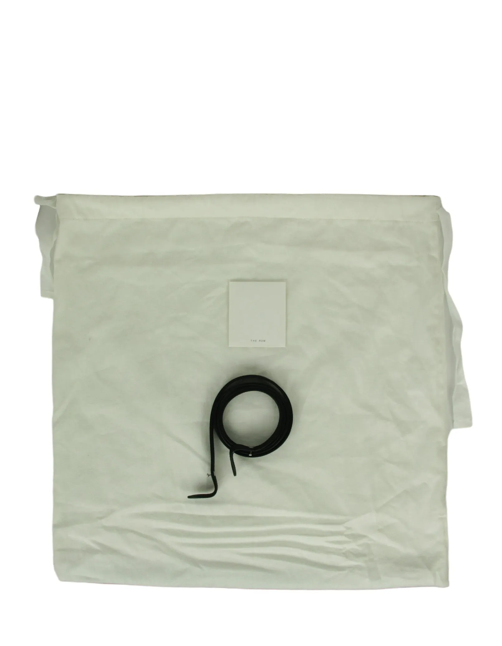 The Row Black Leather Soft Margaux 12 Bag