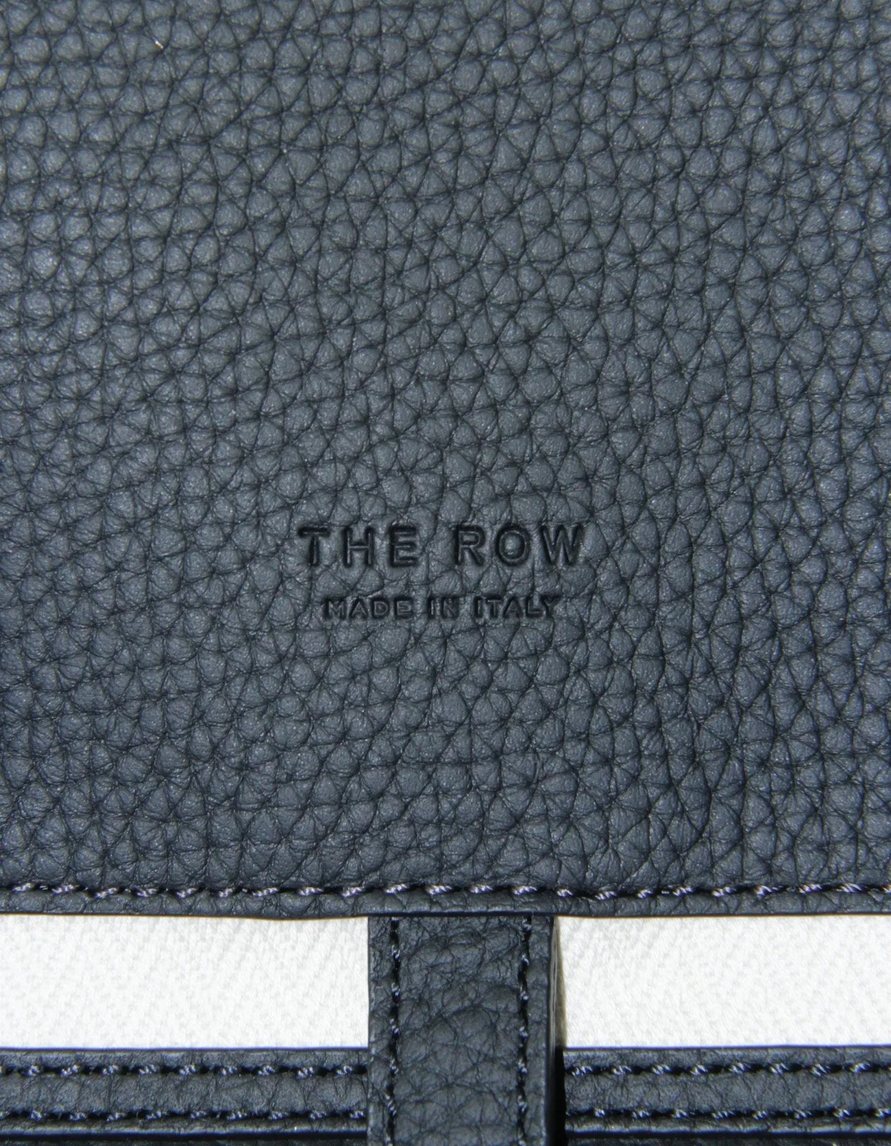 The Row Black Leather Soft Margaux 12 Bag