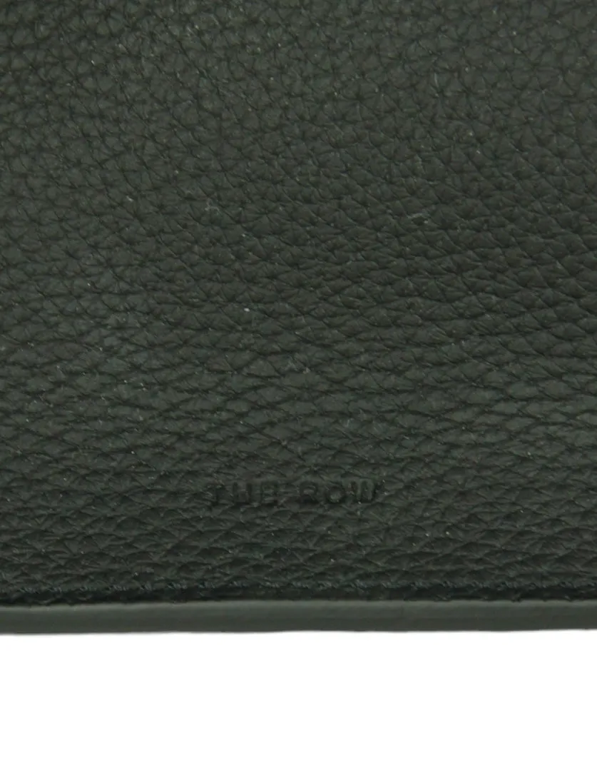 The Row Black Leather Soft Margaux 12 Bag