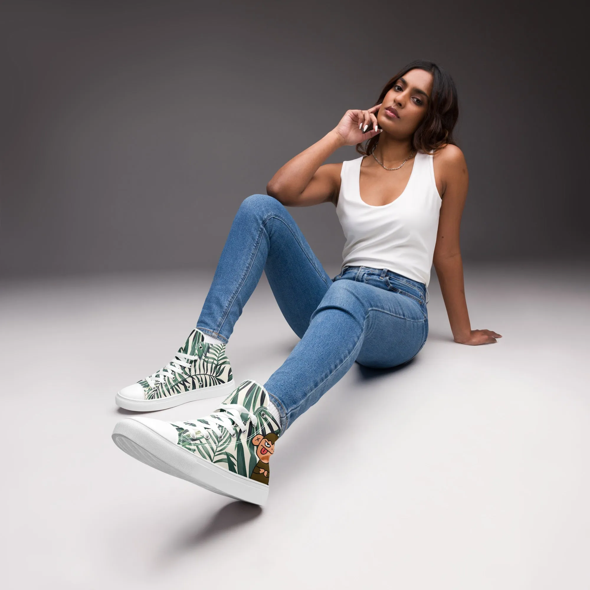 The Two Best Friends That Anyone Could Have Women’s high top canvas shoes