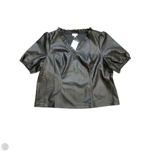 Top Short Sleeve By Cmc In Black, Size: 2x
