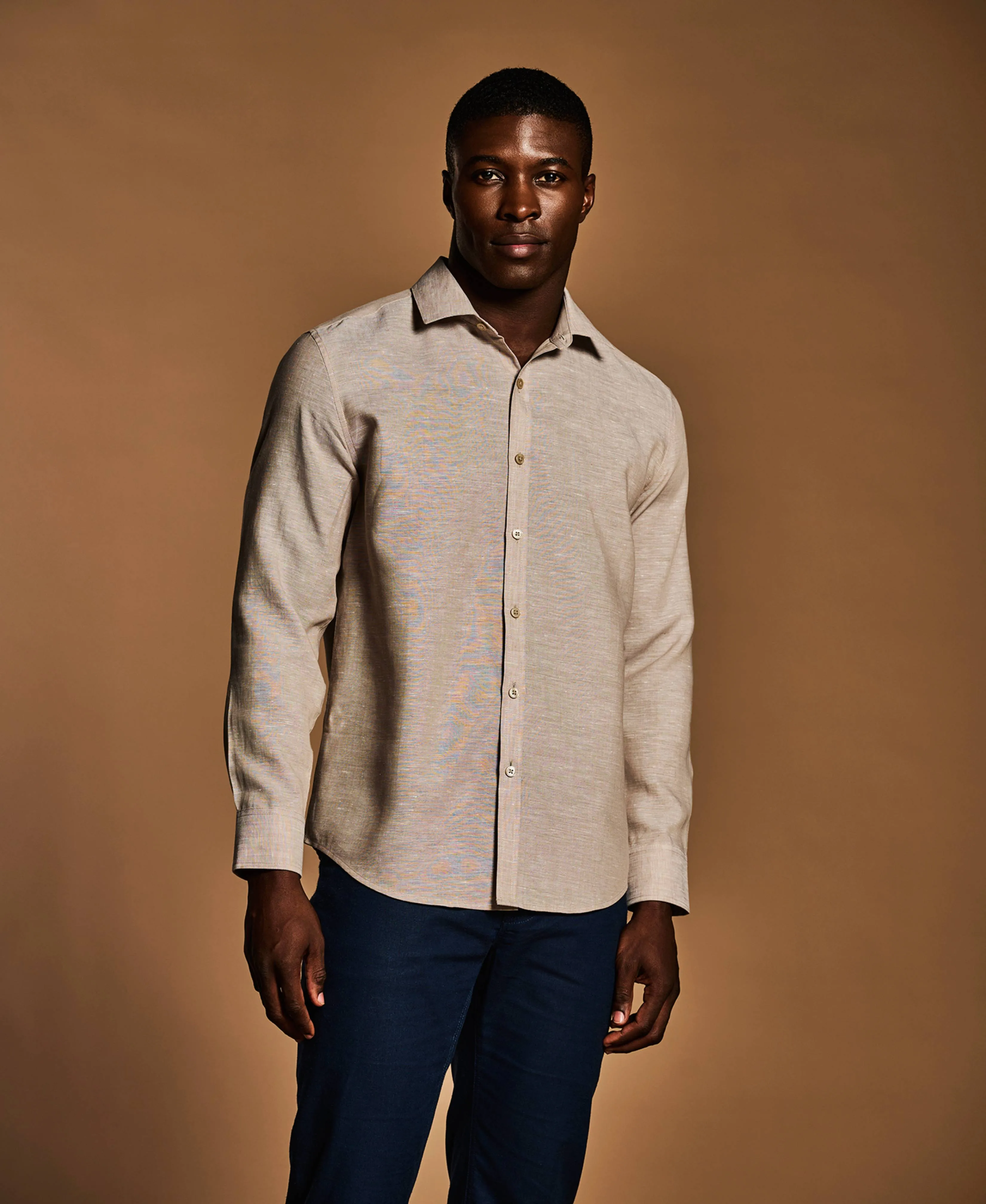 Travelselect™ Linen-Blend Long Sleeve Shirt