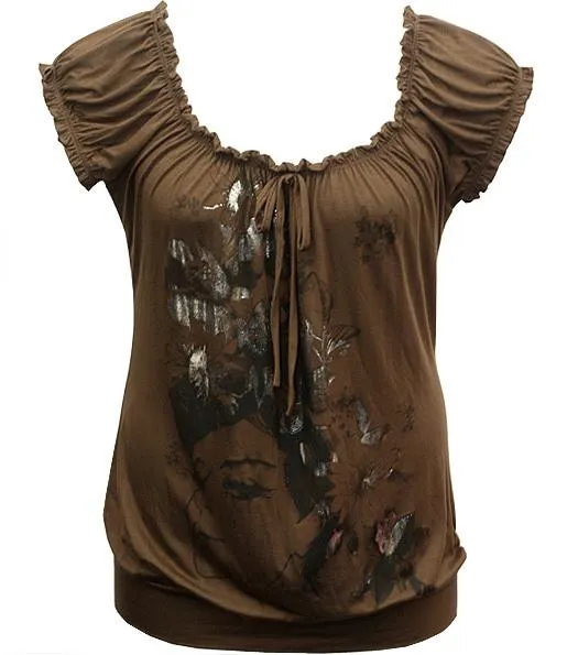 Trendy Diva Fun Brown Shirt