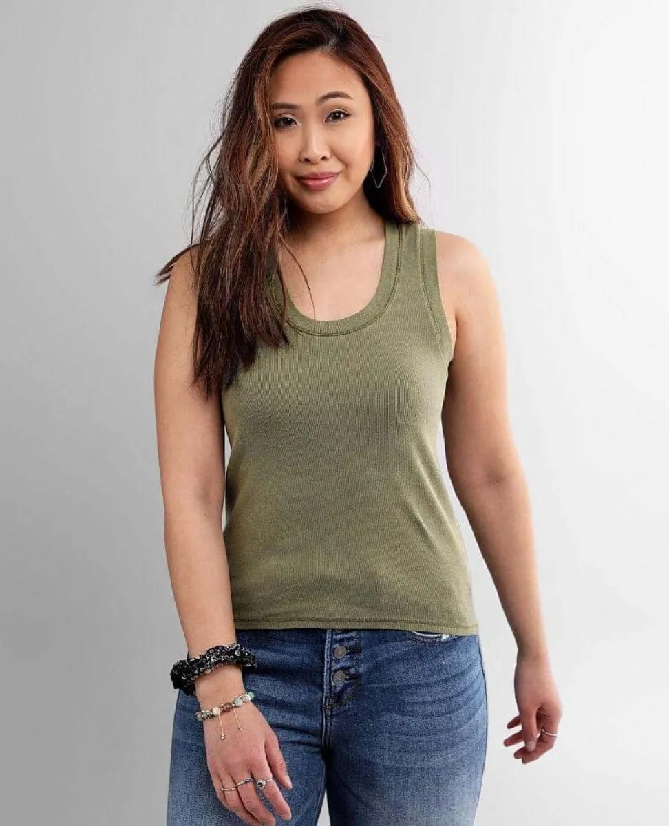U Neck Tank Army Dust