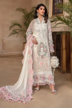 Unstitched MBROIDERED - Off White BD-2604 | Maria B Mbroidered Heritage Luxury Edition 2023 | Unstitched Embroidered Organza Suits