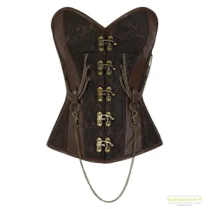 Victorian Steampunk Gothic Lace-Up Waist Corset - Vintage Burlesque Body Shapewear Bodice