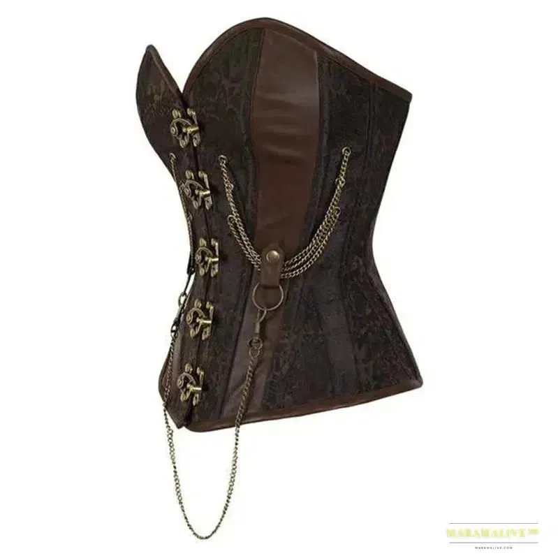 Victorian Steampunk Gothic Lace-Up Waist Corset - Vintage Burlesque Body Shapewear Bodice