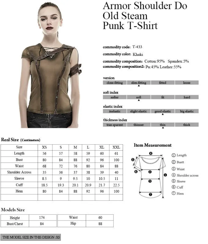Vintage style Steampunk top (Black or Brown)