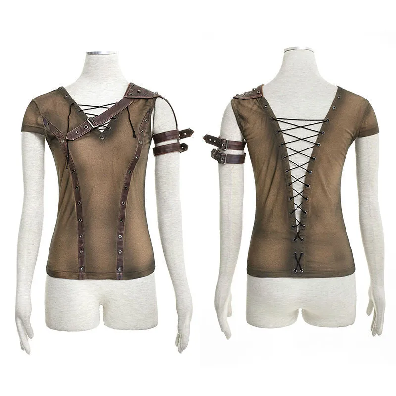 Vintage style Steampunk top (Black or Brown)