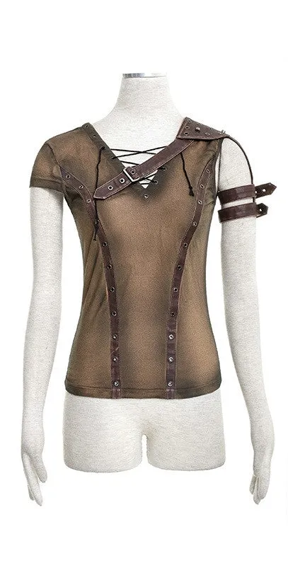 Vintage style Steampunk top (Black or Brown)