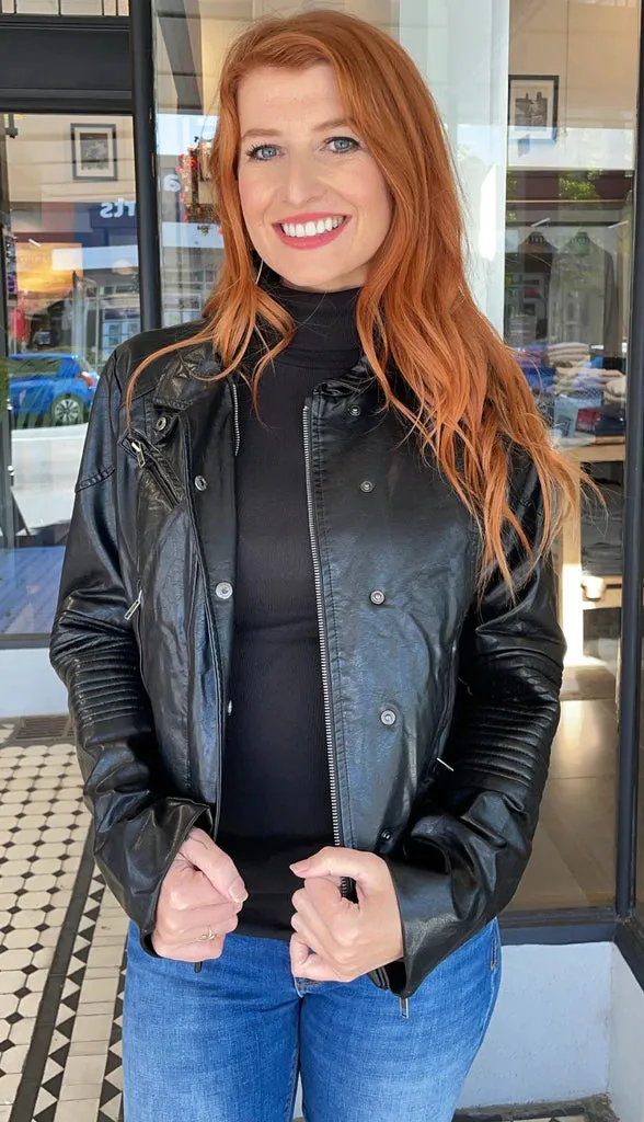 Viper Faux Leather Biker Jacket