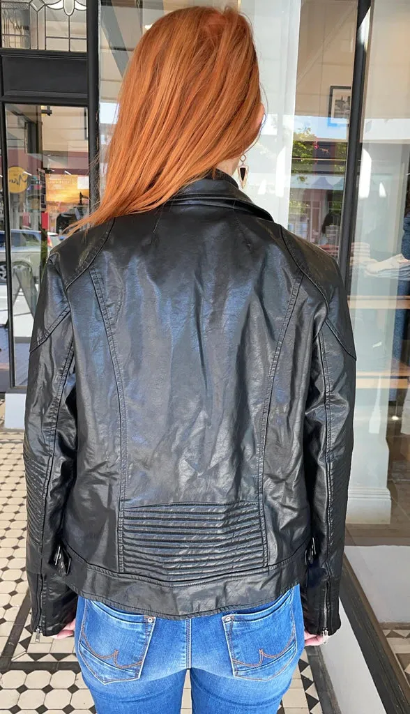 Viper Faux Leather Biker Jacket