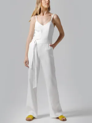 Visaltes Belted White Jumpsuit