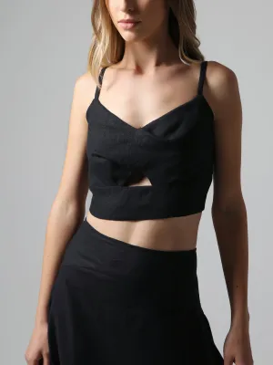 Visaltes Cropped Linen Top