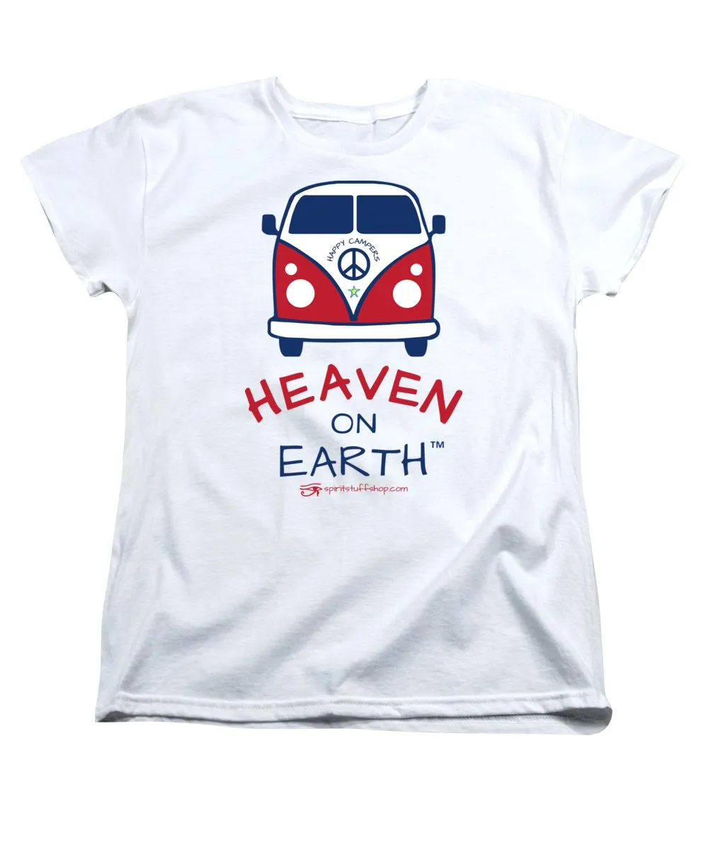 Vw Happy Camper Heaven On Earth - Women's T-Shirt (Standard Fit)