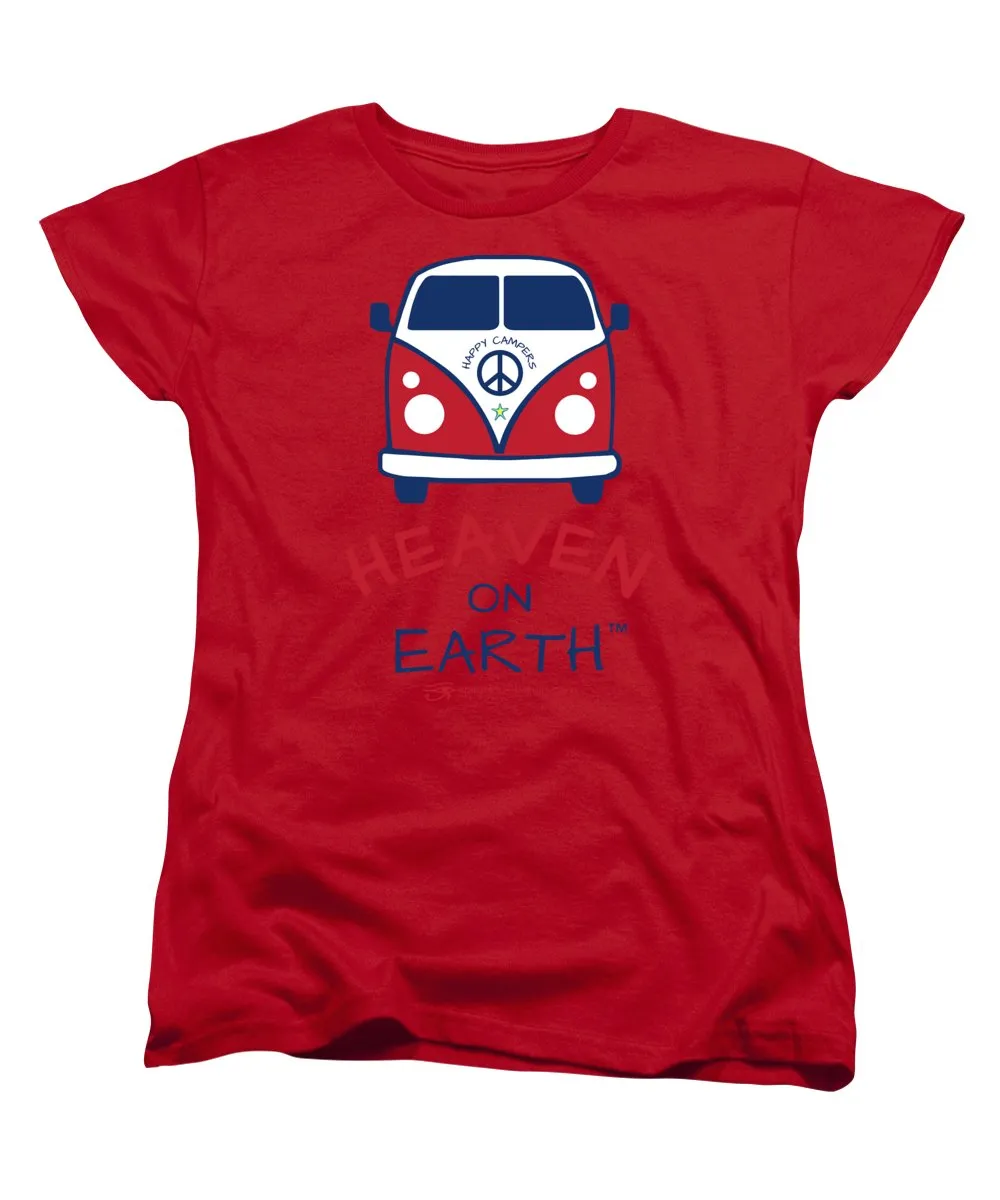 Vw Happy Camper Heaven On Earth - Women's T-Shirt (Standard Fit)