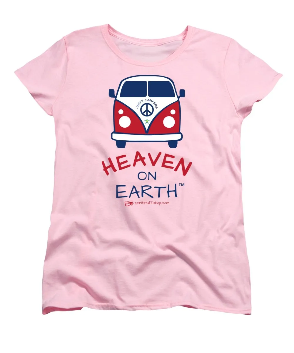 Vw Happy Camper Heaven On Earth - Women's T-Shirt (Standard Fit)