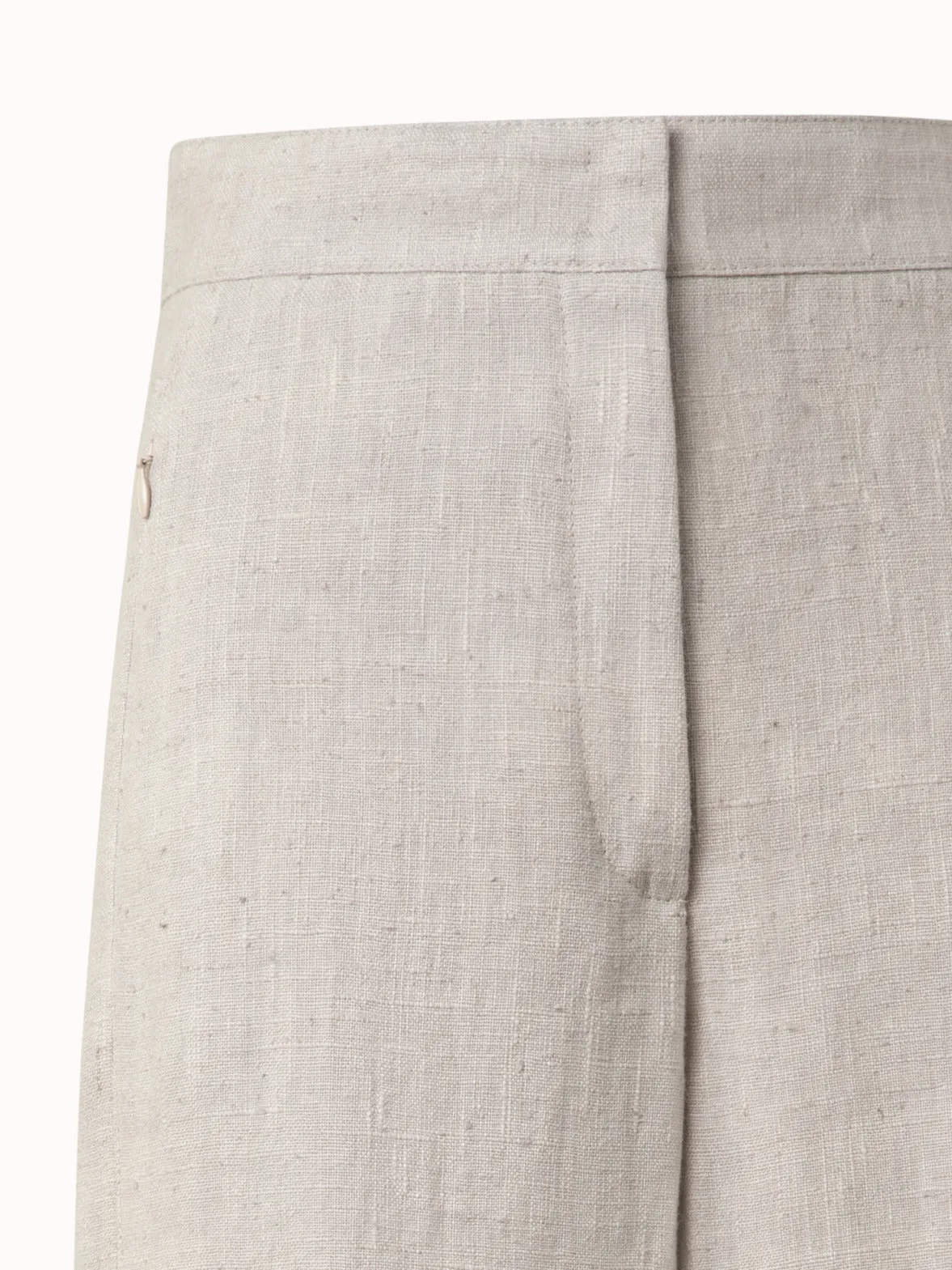 Washed Raw Linen Culotte Pants