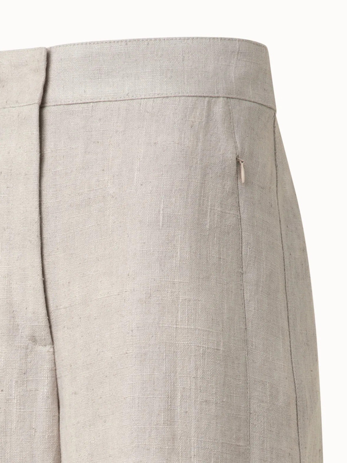 Washed Raw Linen Culotte Pants
