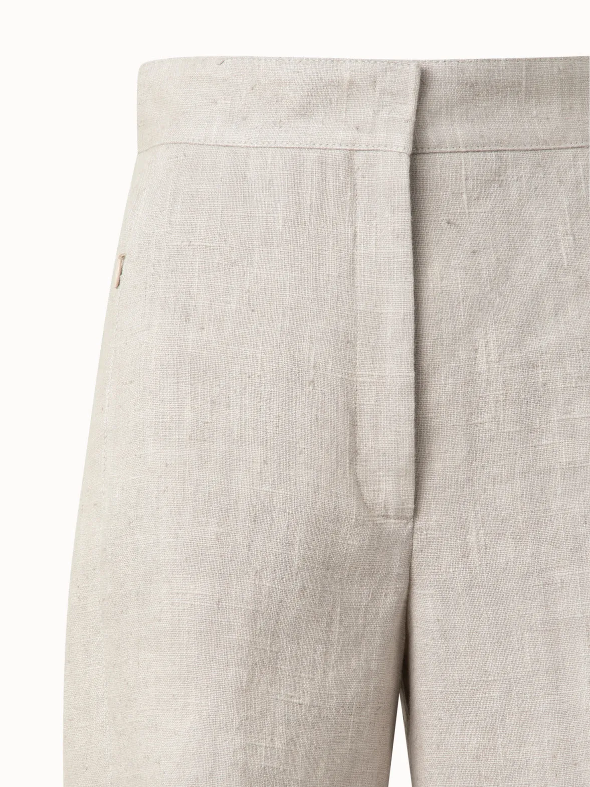 Washed Raw Linen Shorts