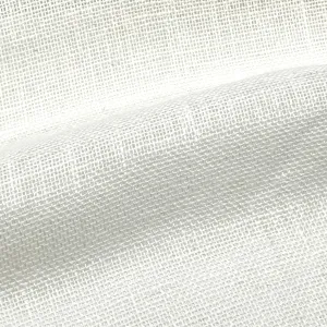 White & Ecru 100% Sheer Linen Fabric By The Yard/CL1054