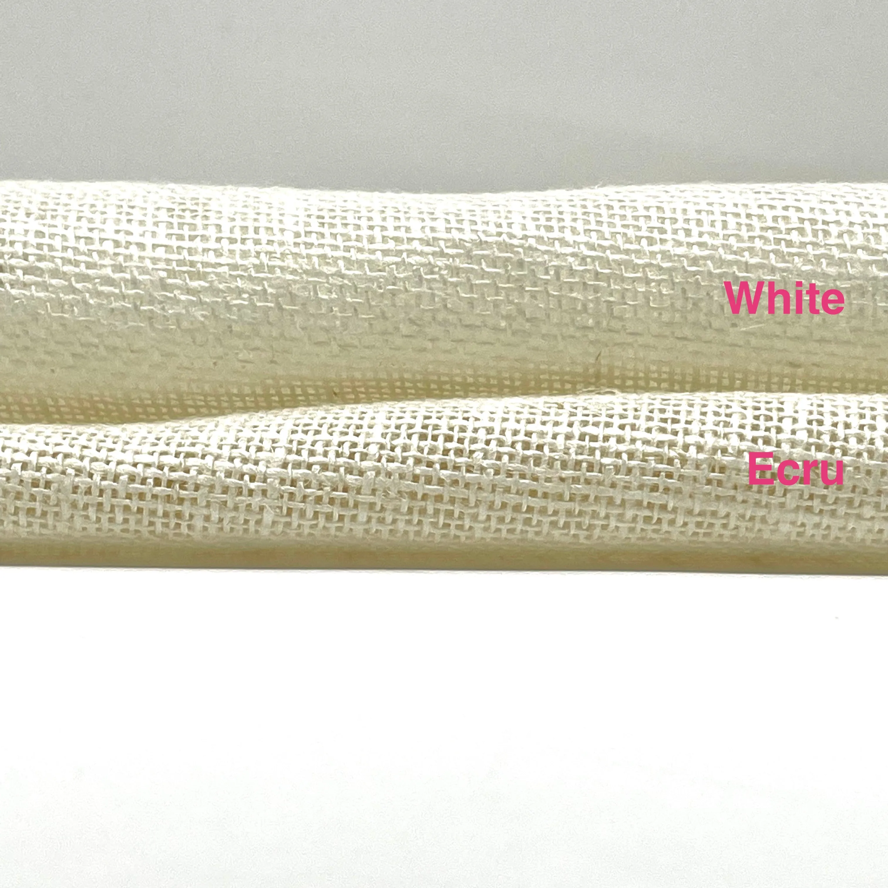 White & Ecru 100% Sheer Linen Fabric By The Yard/CL1054