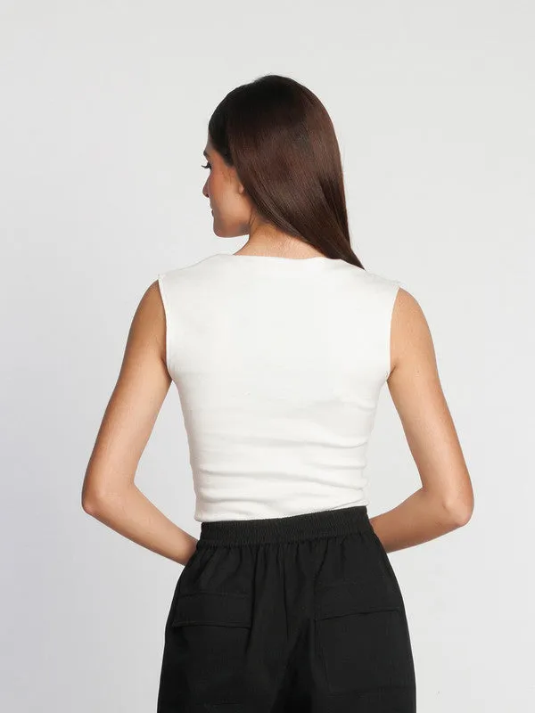 White Solid Top