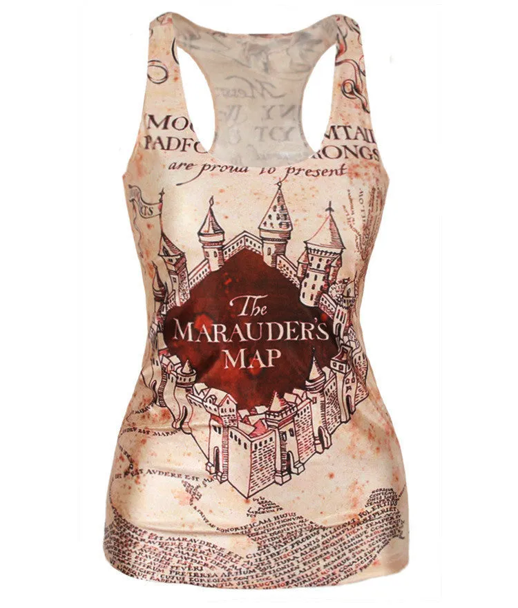 Women Summer Style T Shirt Punk Club Sleeveless Costume 3D T-Shirts Women Fashion Leisure Vest
