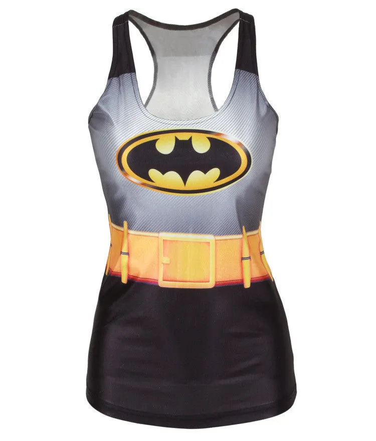 Women Summer Style T Shirt Punk Club Sleeveless Costume 3D T-Shirts Women Fashion Leisure Vest
