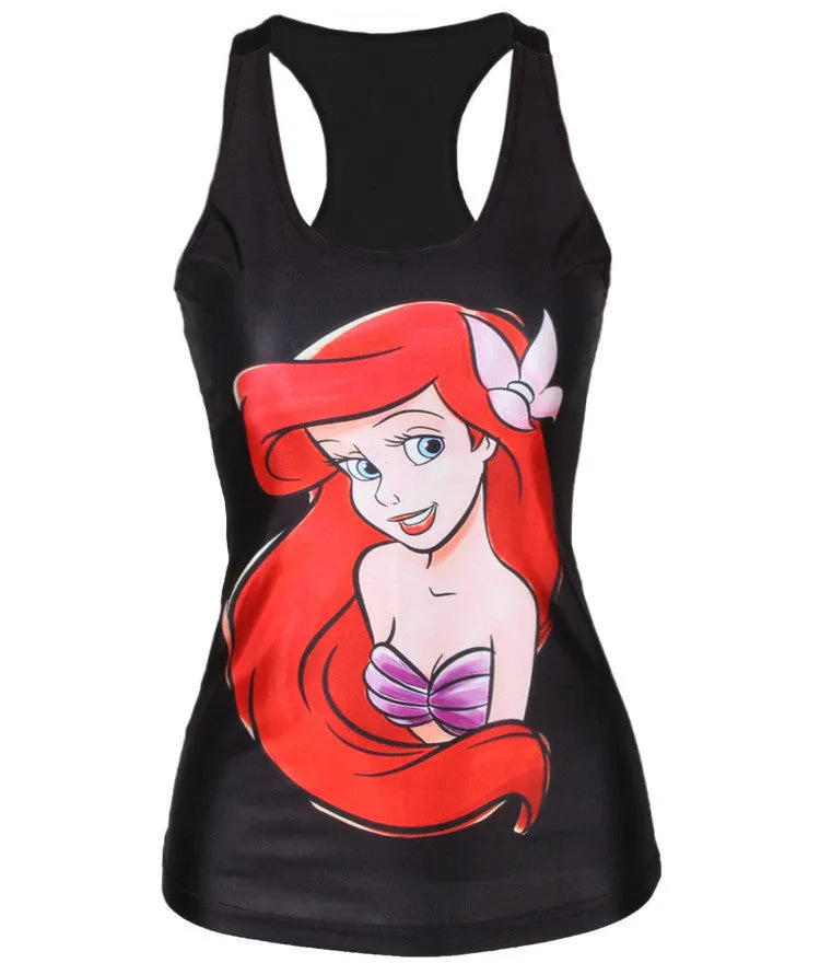 Women Summer Style T Shirt Punk Club Sleeveless Costume 3D T-Shirts Women Fashion Leisure Vest