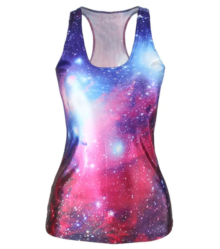 Women Summer Style T Shirt Punk Club Sleeveless Costume 3D T-Shirts Women Fashion Leisure Vest